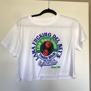 Lana Del Rey Surf Shop crop tee